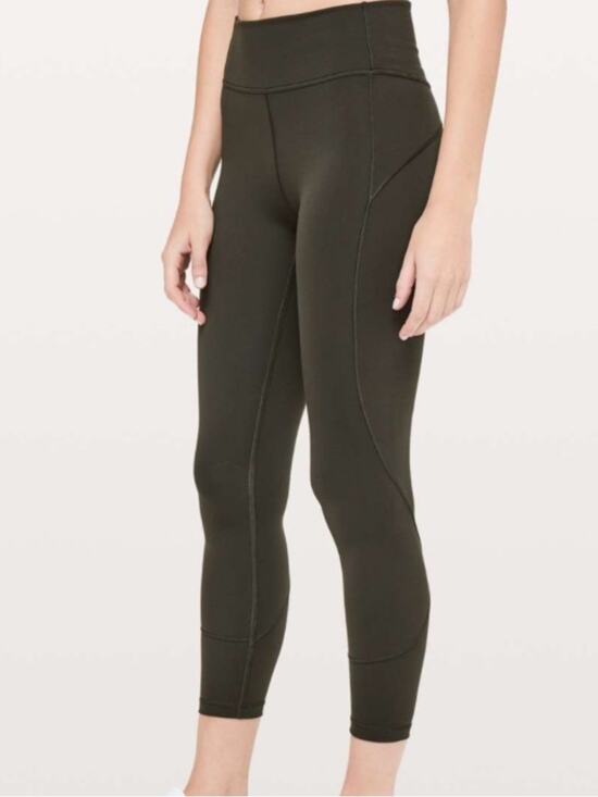 lululemon athletica Pants - Lululemon Olive Green 7/8 Everlux 25” Tights